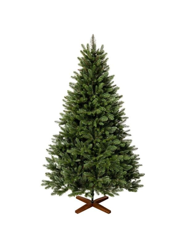 Sapin de No&euml;l artificiel FairyTrees FT29-180 &ndash; sapin Nordmann d'une hauteur de 180 cm, avec des aiguilles denses en PVC et des branches PE dispos&eacute;es naturellement.