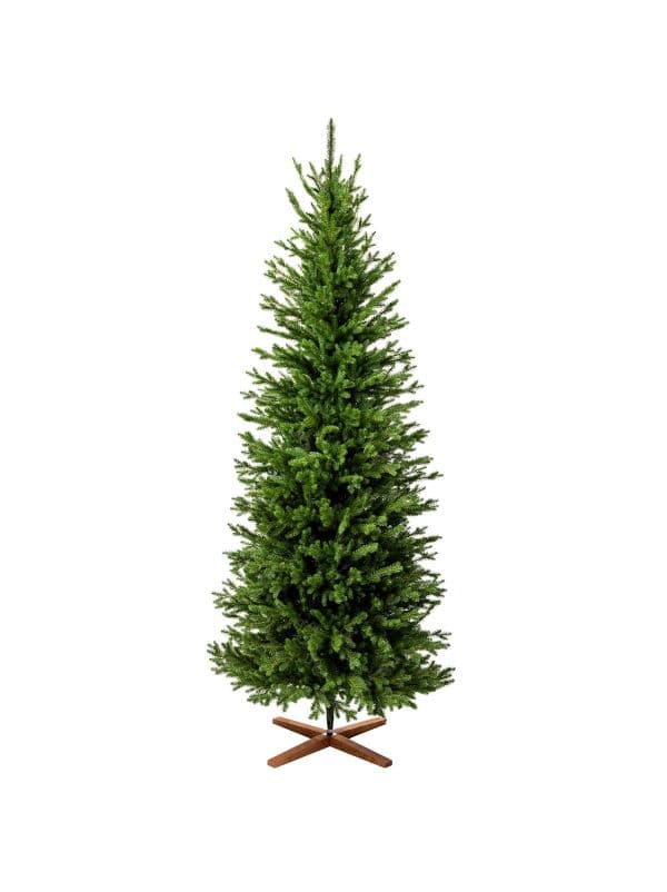 FairyTrees FT36 Sapin de Bavi&egrave;re artificiel 180 cm - Sapin de No&euml;l avec aiguilles SLIM - vert