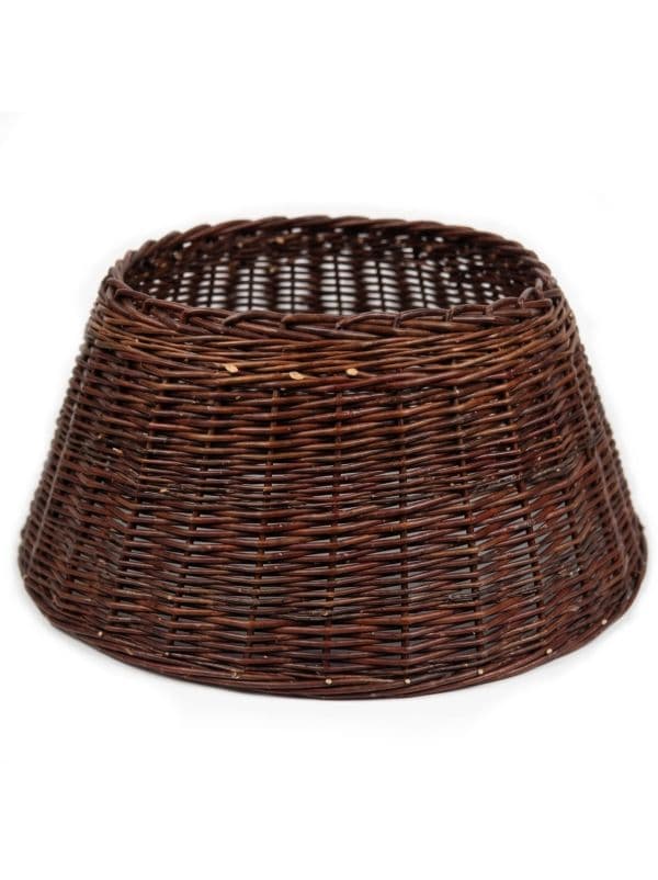 FairyTrees Housse en osier pour pied de 70 cm, marron foncé