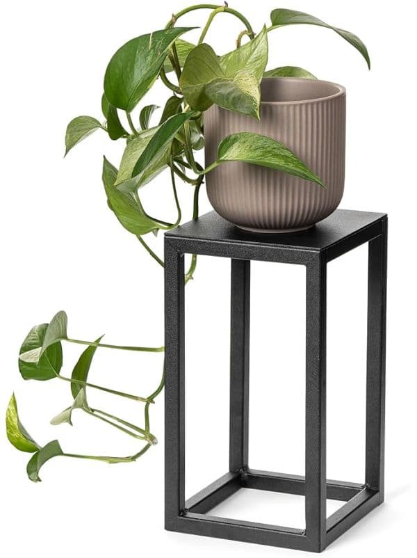 Porte-plante en métal noir 28 cm