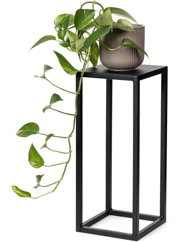 Porte-plante en métal noir 48 cm