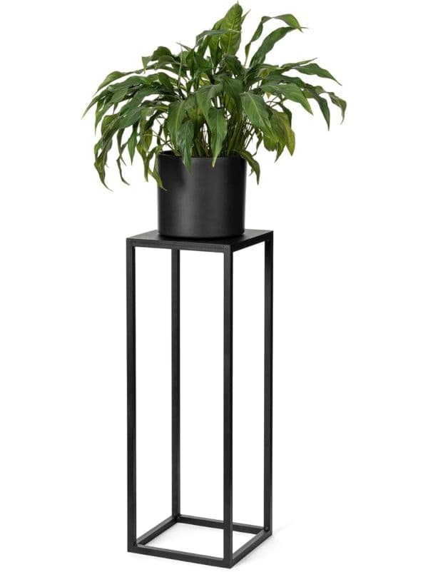 Porte-plante en métal noir 68 cm