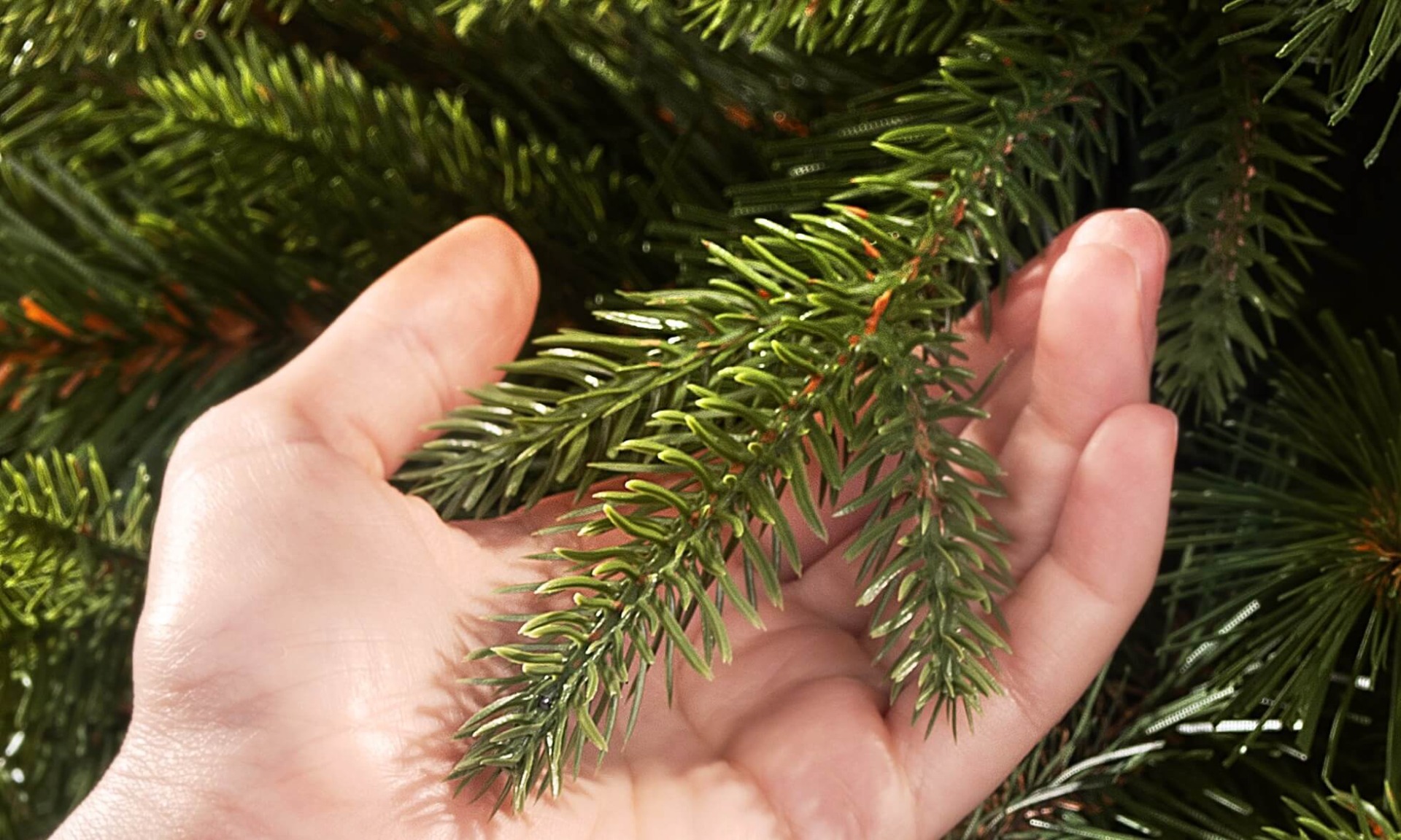 Branche en PE (moulée par injection) dans un arbre de Noël artificiel FairyTrees